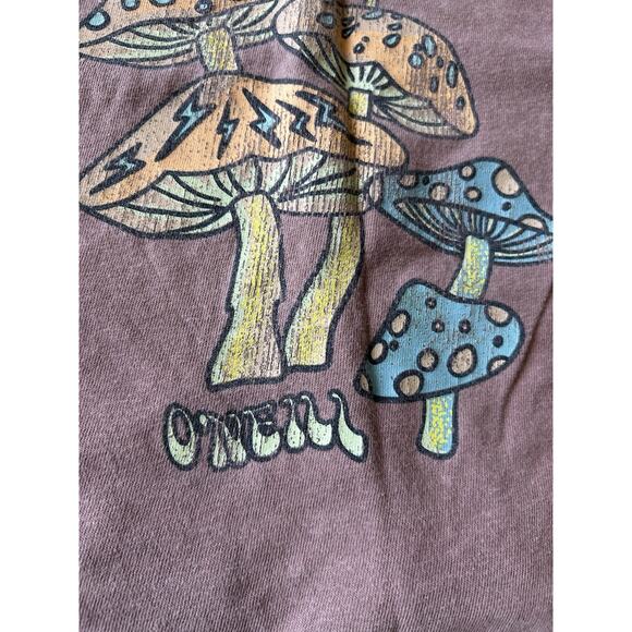 Mushroom Magic T-shirt Women’s S/M O’Neill Boho Retro Earth Tones Grunge Surfer - Picture 7 of 12